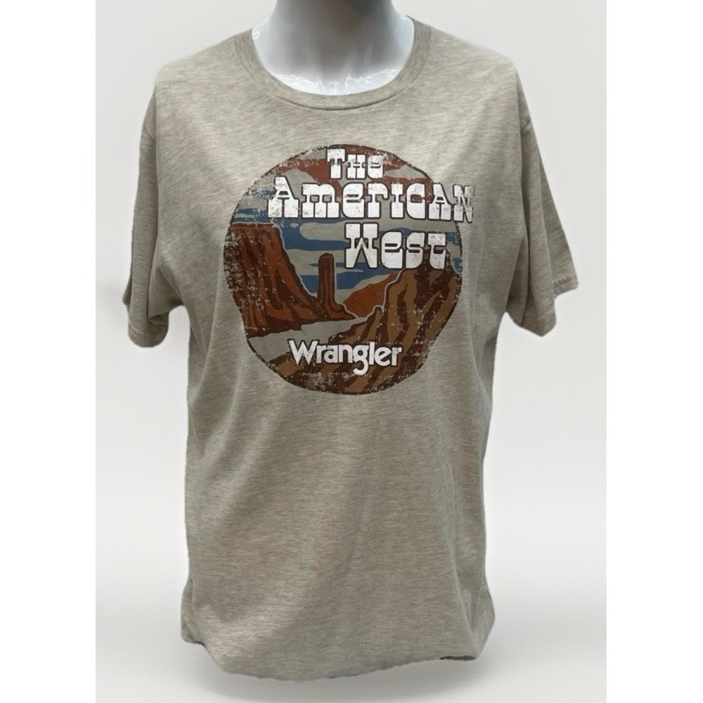 Wrangler Mens Beige‎ The American West Desert Graphic Tee Large
